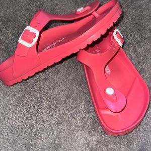 Pink water rubber Birkenstock’s sandals